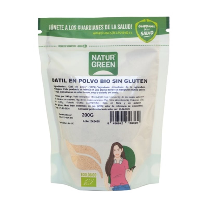 DÁTIL EN POLVO SIN GLUTEN 200 GR DE NATURGREEN