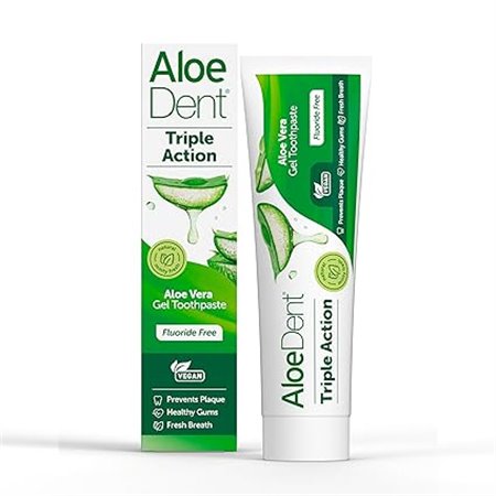 DENTIFRICO ALOE VERA TRIPLE ACCION SIN FLUOR 100ML (ALOE DENT) (S.N.) E