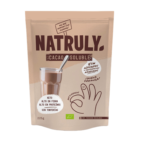 CACAO SOLUBLE CON AZUCAR DE COCO BIO 225 GR DE NATRULY (E)
