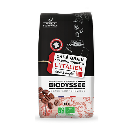 CAFE EN GRANO ARABICA/ROBUSTA BIO 1 Kg DE BIODYSSEE