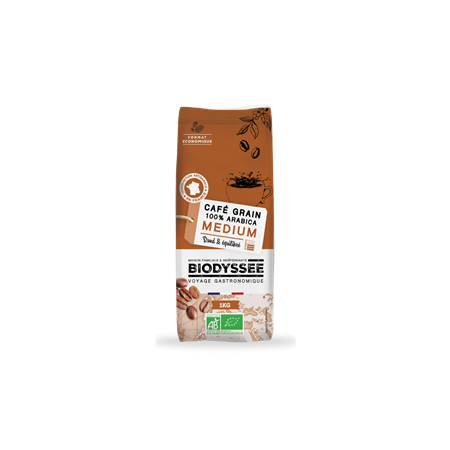 CAFE EN GRANO MEDIO 100% ARABICA BIO 1 Kg (BIODYSSEE) A