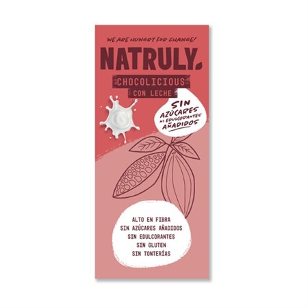TABLETA DE CHOCOLATE CHOCOLICIUS CON LECHE 85 GR DE NATRULY (E)