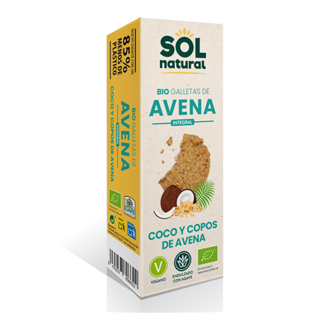 GALLETA AVENA COCO Y AGAVE 175GR BIO DE SOLNATURAL