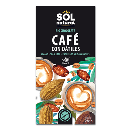 CHOCOLATE S.N CAFE CON DATIL 70g S/G BIO (S.N.) E