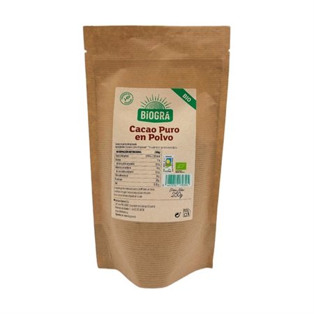 CACAO EN POLVO-PURO 250 GR DE BIOGRA