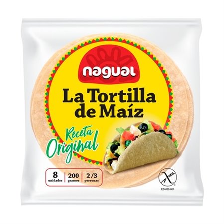 TORTILLA DE MAIZ BURRITO S/G NAGUAL 200gr (S.N.) E