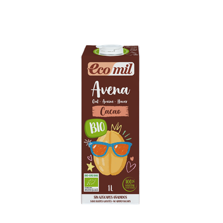 ECOMIL BEBIDA VEGETAL AVENA CACAO SIN AZUCAR AÑADIDO BIO...