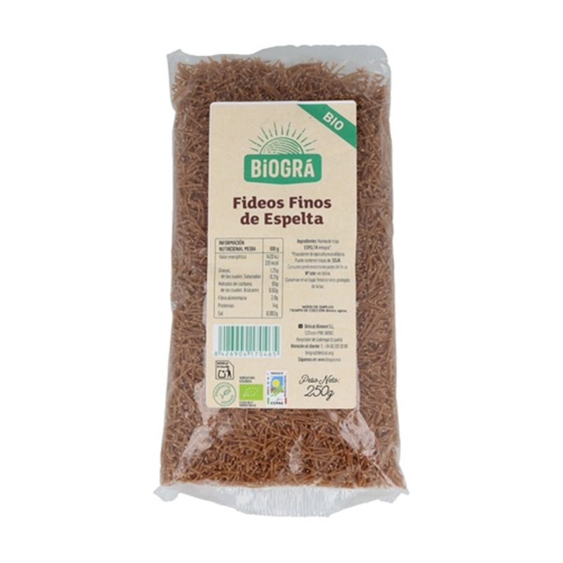 FIDEO FINO ESPELTA INT. Eco 250gr (BIOGRA) E
