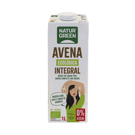BEBIDA VEGETAL AVENA INTEGRAL 1 LITRO DE NATURGREEN
