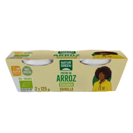 POSTRE NATURGREEN ARROZ RICE VAINILLA ECO 2X125 GR