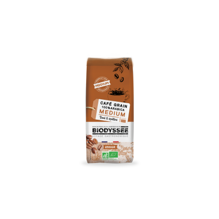 CAFE EN GRANO MEDIO 100% ARABICA BIO 250G DE BIODYSSEE