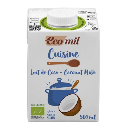 NATA VEGETAL ECOMIL CUISINE COCO PARA COCINAR 500 ML