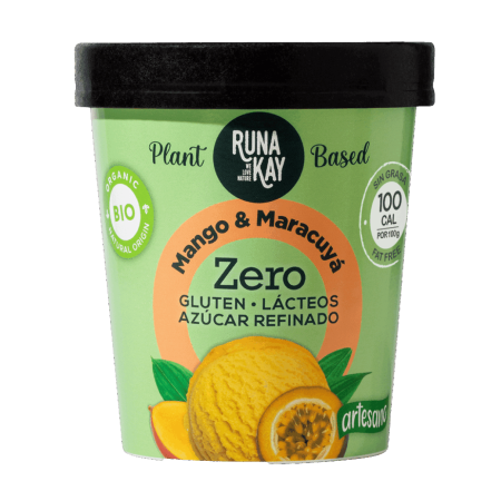CAJA DE 8 HELADOS DE MANGO Y MARACUYA 460 ML DE RUNAKAY