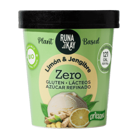 CAJA DE 8 HELADOS DE LIMON Y JENGIBRE 460 ML DE RUNAKAY