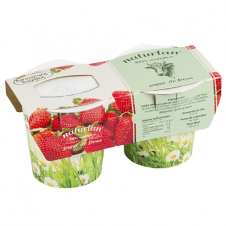 YOGUR DE VACA FRESA 2X125G BIO (NATURLAN)