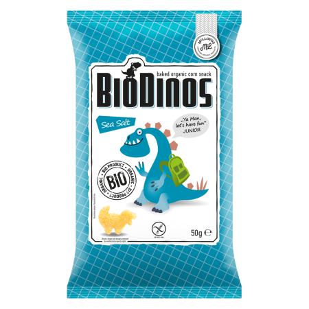 SNACKS BIOSAURUS CON SAL MARINA SIN GLUTEN 50 GR BIO DE...
