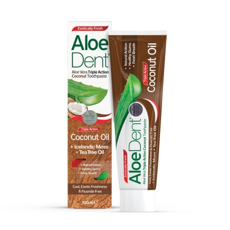 DENTIFRICO ALOE VERA COCONUT SIN FLUOR 100ML (ALOE DENT)...