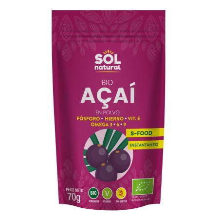 ACAI EN POLVO 70 GR SIN GLUTEN BIO DE SOLNATURAL