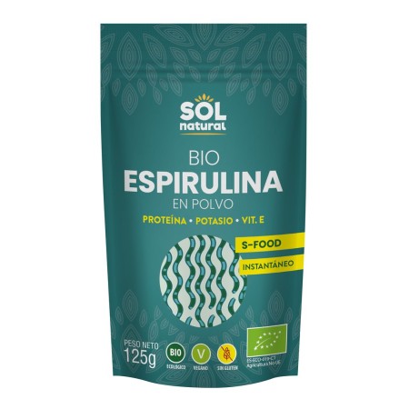 ESPIRULINA EN POLVO INSTANTÁNEA BIO 125 GR DE SOLNATURAL