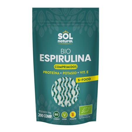 ESPIRULINA EN TABLETAS 200 TAB. DE SOLNATURAL
