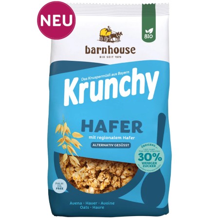 KRUNCHY AVENA 625gr 30% MENOS AZUCAR BIO DE BARNHOUSE