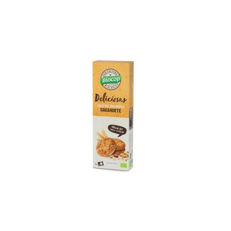 BIOCOP GALLETA DELICIOSAS CRUJIENTE CACAHUETE 125G