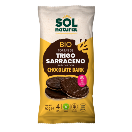 TORTAS DE TRIGO SARRACENO CON CHOCOLATE DARK BIO 65G DE...