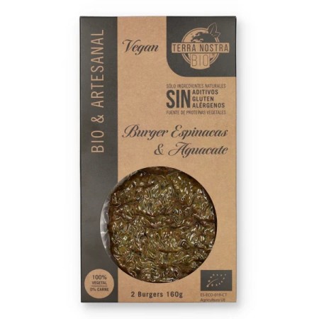 HAMBURGUESA DE ESPINACAS-AGUACATE SIN GLUTEN BIO 2X80GR...
