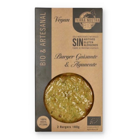 HAMBURGUESA  DE GUISANTES-AGUACATE BIO SIN GLUTEN 2X80GR...