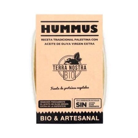 HUMUS TRADICIONAL RECETA PALESTINA  SIN GLUTEN BIO 200GR...