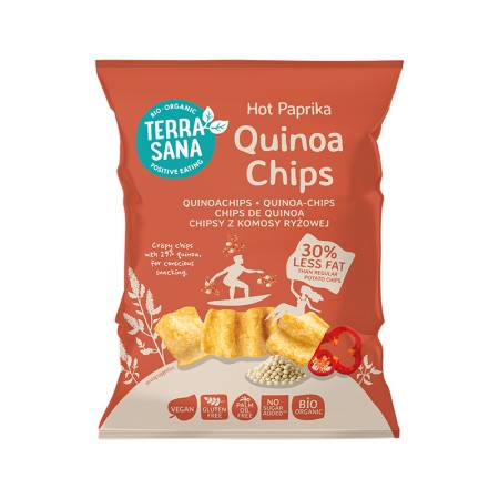 CHIPS DE QUINOA con paprika 75g BIO S/G VEGAN DE TERRASANA