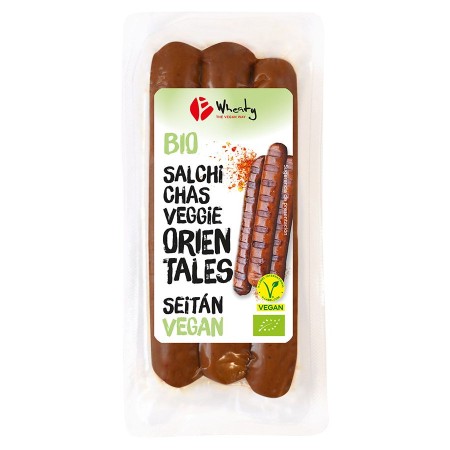 SALCHICHAS VEGGIE ORIENTALES 120G DE WHEATY