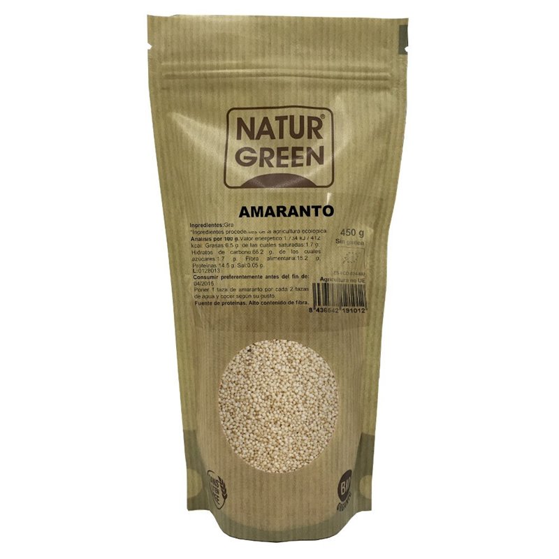 AMARANTO BIO 450 GR DE NATURGREEN (ANTES TUBIO)