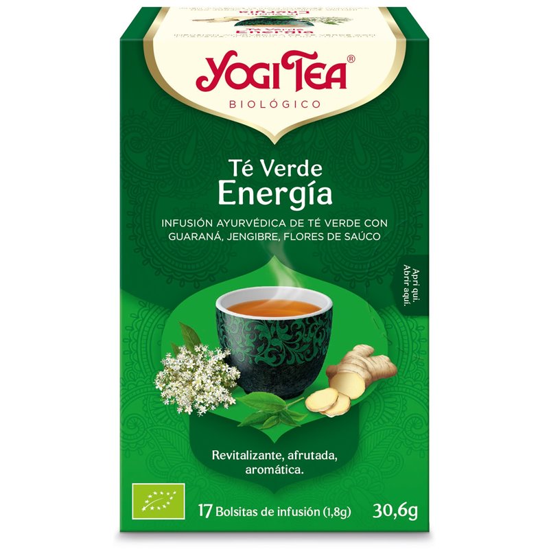 YOGI TEA TE VERDE ENERGIA 17 BOLSITAS BIO