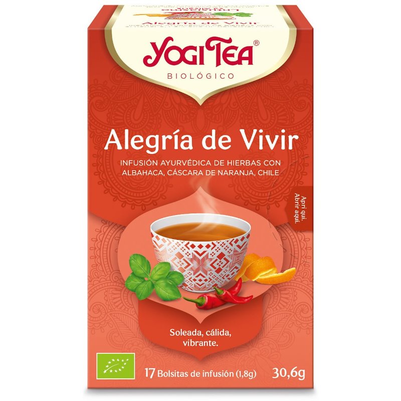 YOGI TEA ALEGRÍA DE VIVIR (RECONFORTANTE) 17 BOLSITAS