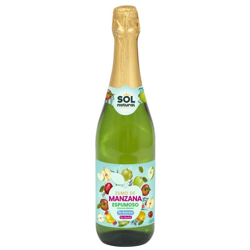 ESPUMOSO DE MANZANA 750 ML 100% SIN ALCOHOL DE SOLNATURAL