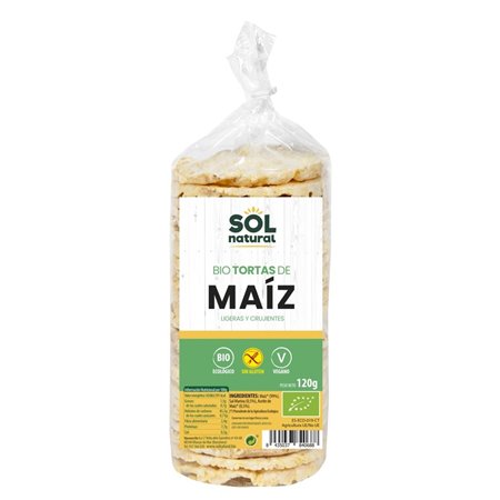 TORTAS DE MAIZ BIO 120 GR DE SOLNATURAL