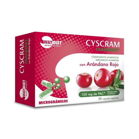CYSCRAM CON ARÁNDANO ROJO 30 CÁPSULAS DE WAYDIET