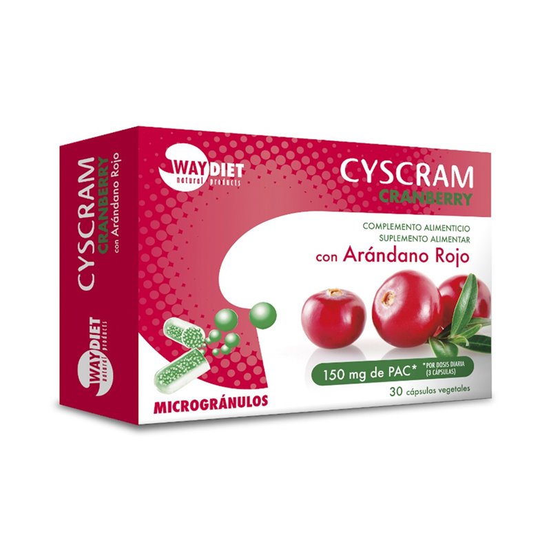 CYSCRAM CON ARÁNDANO ROJO 30 CÁPSULAS DE WAYDIET