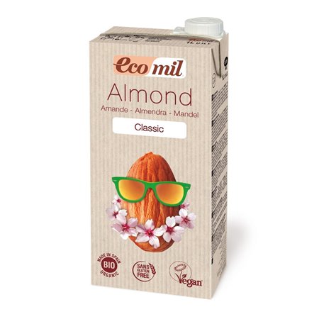 BEBIDA VEGETAL ECOMIL ALMENDRA (ALMOND) CLASSIC 1 LITRO