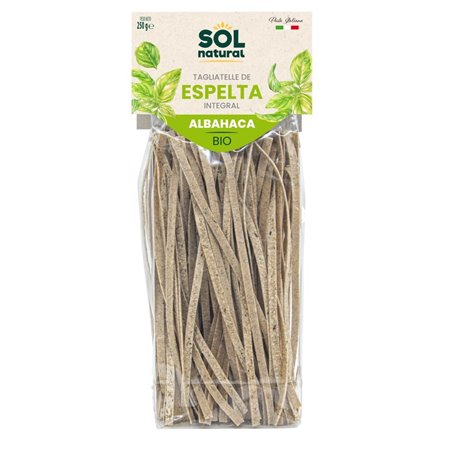 TAGLIATELLE O CINTAS DE ESPELTA DE ALBAHACA 250 GR BIO DE SOLNATURAL