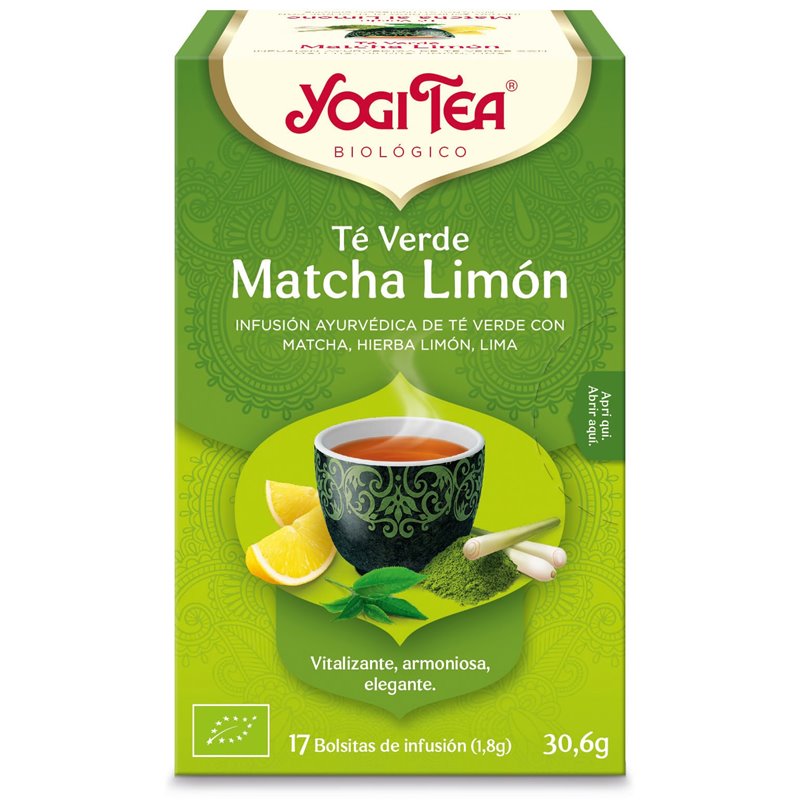 YOGI TEA TE VERDE MATCHA LIMÓN 17 BOLSITAS