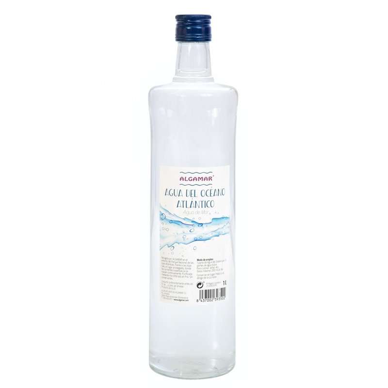 AGUA DEL OCÉANO ATLÁNTICO 1 L CRISTAL ALGAMAR
