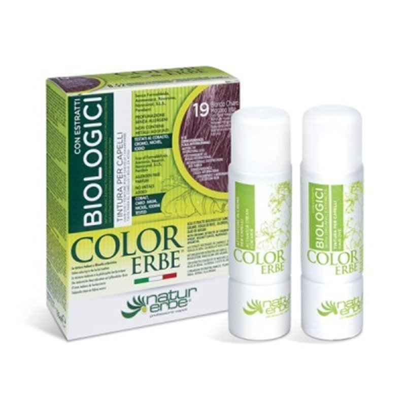 BIO COLOR ERBE Nº 19 RUBIO CLARO DORADO IRISE 130 ML DE BIO NATUR ERBE