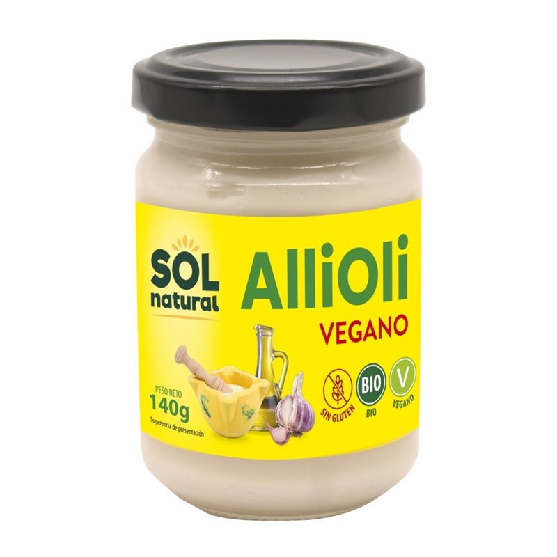 ALLIOLI (ALIOLI) SALSA 140g BIO SIN GLUTEN DE SOLNATURAL