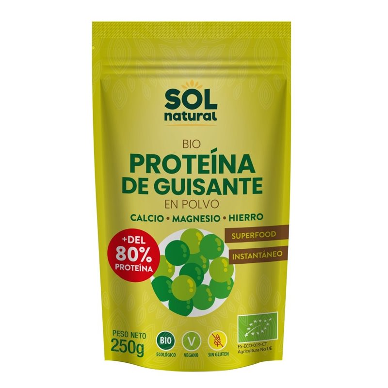 PROTEINA DE GUISANTES INSTANTÁNEA BIO 250 GR DE SOLNATURAL
