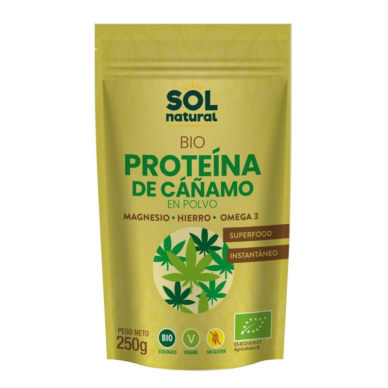 PROTEINA DE CAÑAMO INSTANTÁNEA BIO 250 GR DE SOLNATURAL