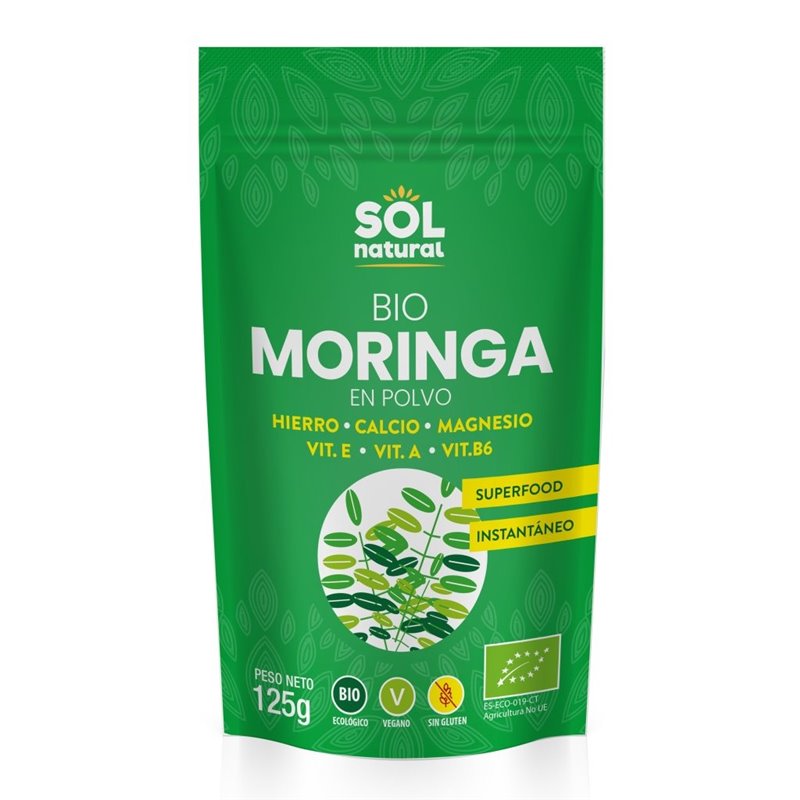 MORINGA EN POLVO INSTANTÁNEA BIO 125 GR DE SOLNATURAL