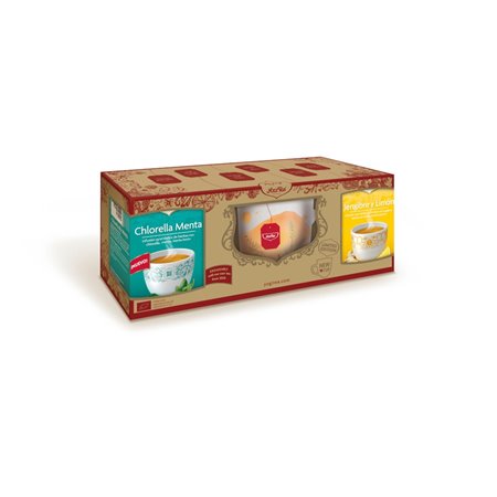 PACK YOGI TEA CHLORELLA MENTA + JENGIBRE LIMÓN + TAZA EDICIÓN LIMITADA