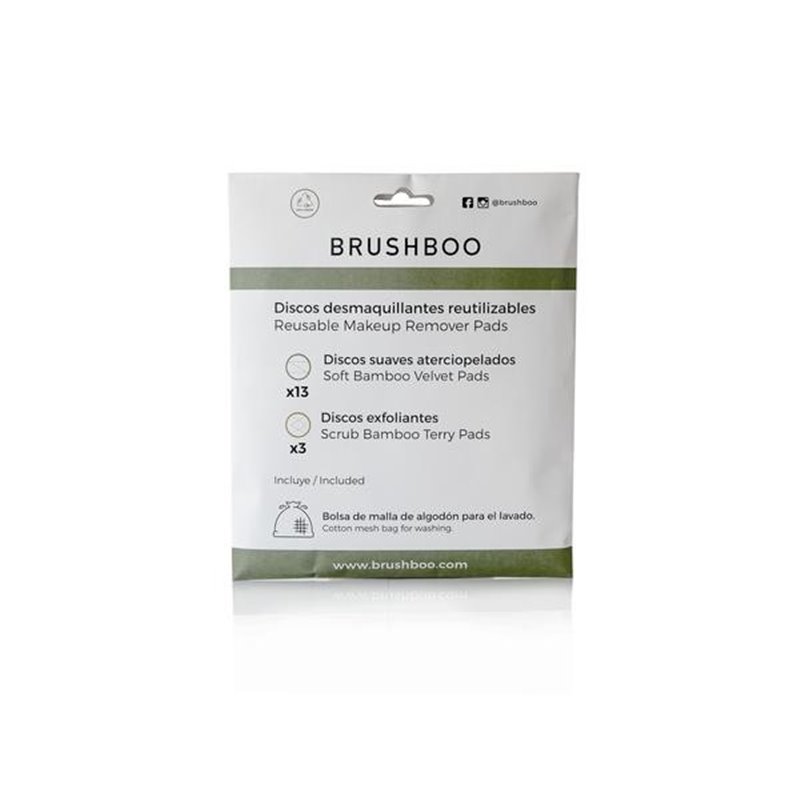 DISCOS DESMAQUILLANTES SOBRE + MALLA DE BRUSHBOO
